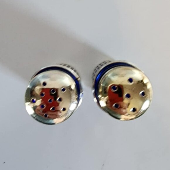 Excellent Condition - Vintage - Onieda Cobalt & Silver Salt & Pepper Shaker - Picture 4 of 4